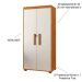 Armário Multiuso 5 Prateleiras 2 Pts c/ Chave 100% MDF Apollo Nature/Off White