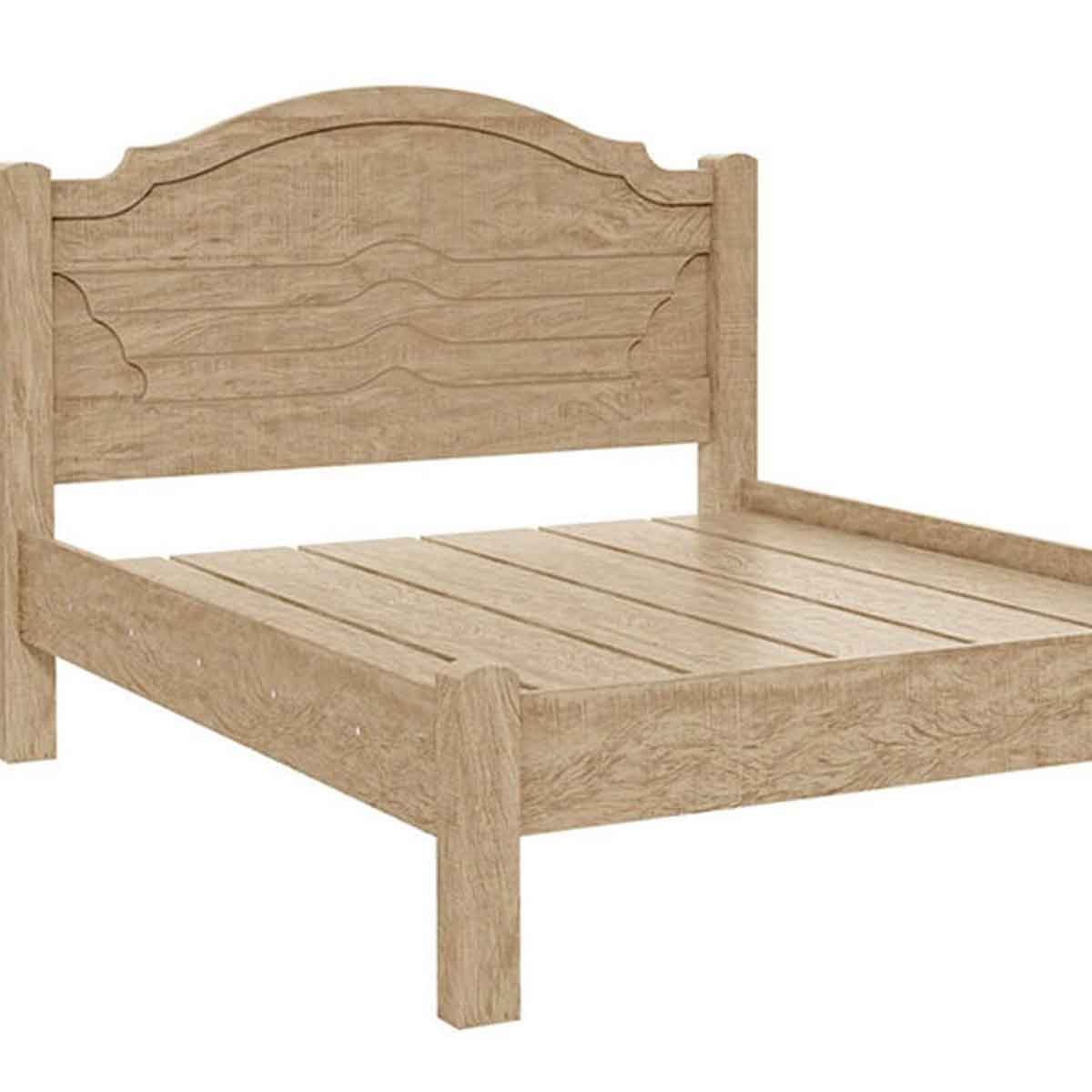 Cama de Casal Madeira 5 Travessas 5 Ripas 100% MDF Master Teca