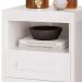 Kit 2 Mesas de Cabeceira Pés Madeira 2 Gavs Tóquio 100% MDF Branco