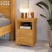 Mesa de Cabeceira Pés Madeira 2 Gavetas Tóquio 100% MDF Cinamomo