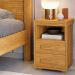 Mesa de Cabeceira Pés Madeira 2 Gavetas Tóquio 100% MDF Cinamomo