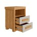 Mesa de Cabeceira Pés Madeira 2 Gavetas Tóquio 100% MDF Cinamomo/Off White