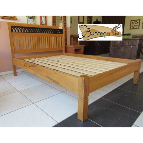 Cama De Casal Medina Em Madeira De Demolição - Cód 1626