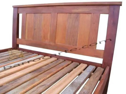 Cama de Casal Living em Madeira de Demolição - REF 1061