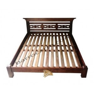 Cama de Casal Loryn em Madeira de Demolição - REF 123