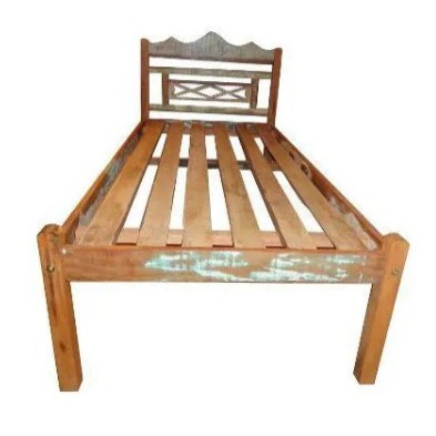 Cama de Solteiro Riviera em Madeira de Demolição - Cód 1814