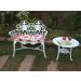 Conjunto Banco e Mesa Floral em Alumínio Fundido - REF2046