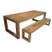 Conjunto de Mesa Harpia em Madeira de Demolição - Cód 1545