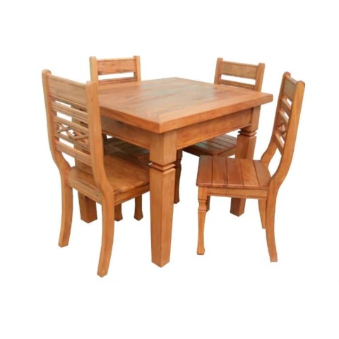 Jogo De Mesa Lígia Em Madeira De Demolição - Cód 2390