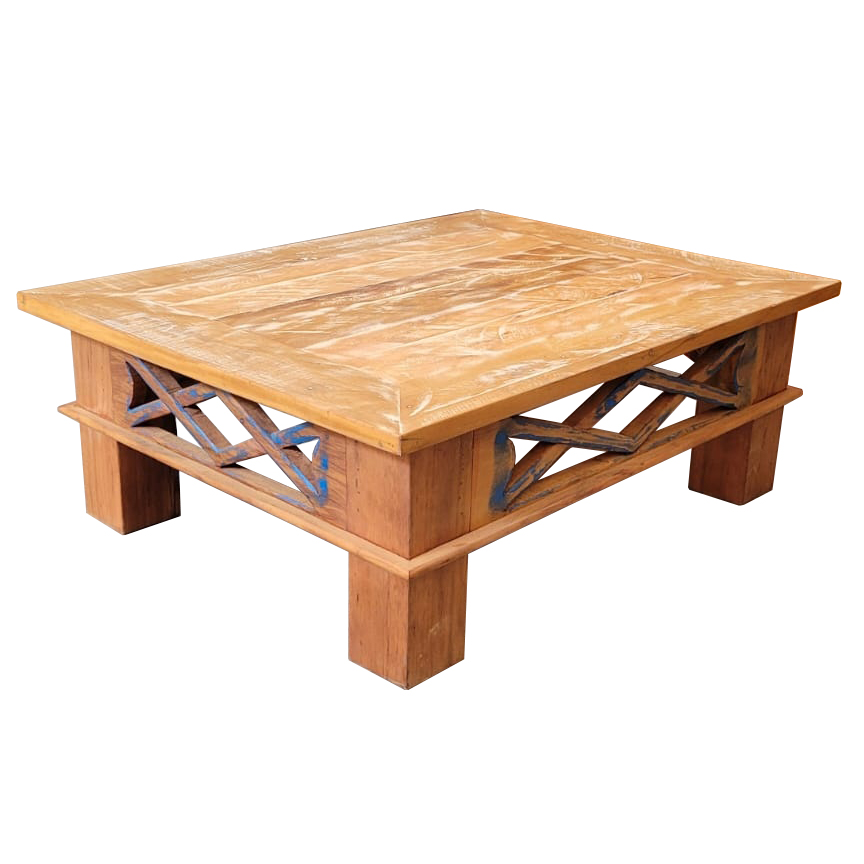 Mesa De Centro Bull Em Madeira De Demolição - Cód 347