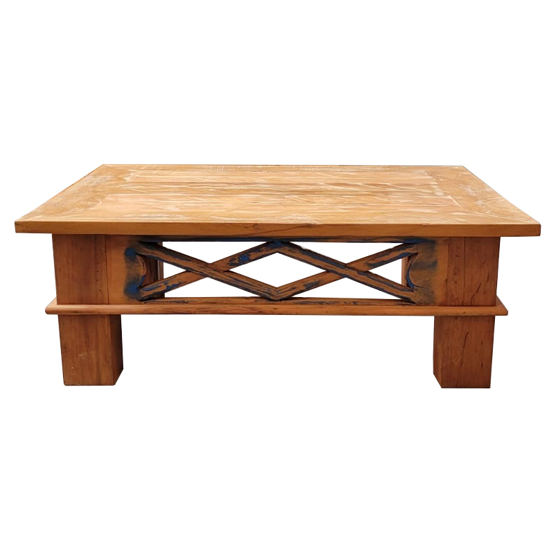 Mesa De Centro Bull Em Madeira De Demolição - Cód 347