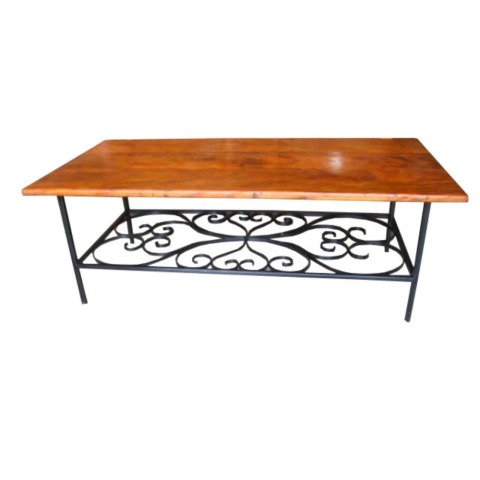 Mesa De Centro Corazón Em Madeira E Ferro - Cód 1431