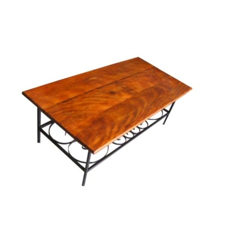 Mesa De Centro Corazón Em Madeira E Ferro - Cód 1431