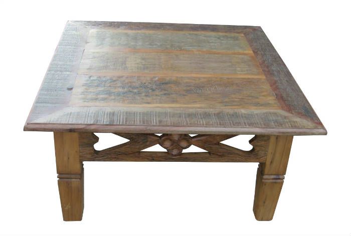 Mesa De Centro Mondo Em Madeira De Demolição - Cód 350