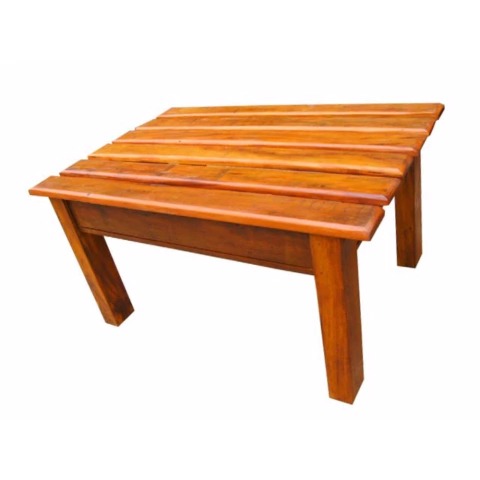 Mesa De Centro Ripada Em Madeira De Demolição - Cód 1216