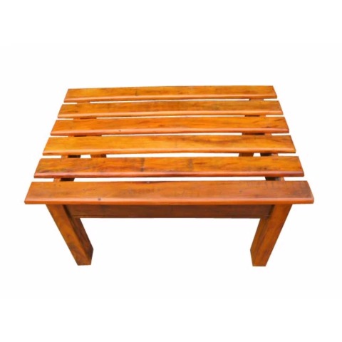 Mesa De Centro Ripada Em Madeira De Demolição - Cód 1216