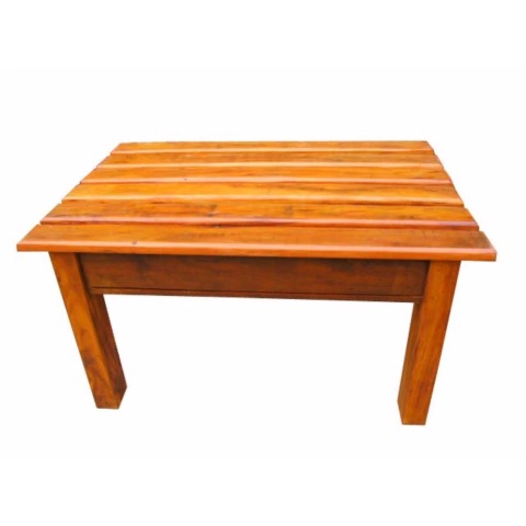 Mesa De Centro Ripada Em Madeira De Demolição - Cód 1216