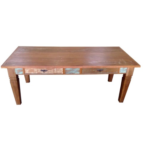 Mesa Lewis Em Madeira De Demolição - Cód 723