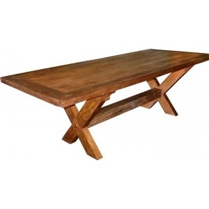 Mesa Rústica X em Madeira de Demolição - REF189