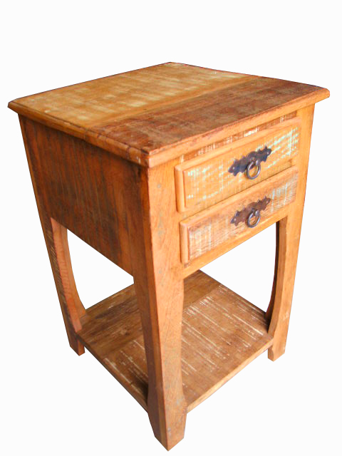 Mesa de Cabeceira Atenas Em Madeira De Demolição - Cód 1190
