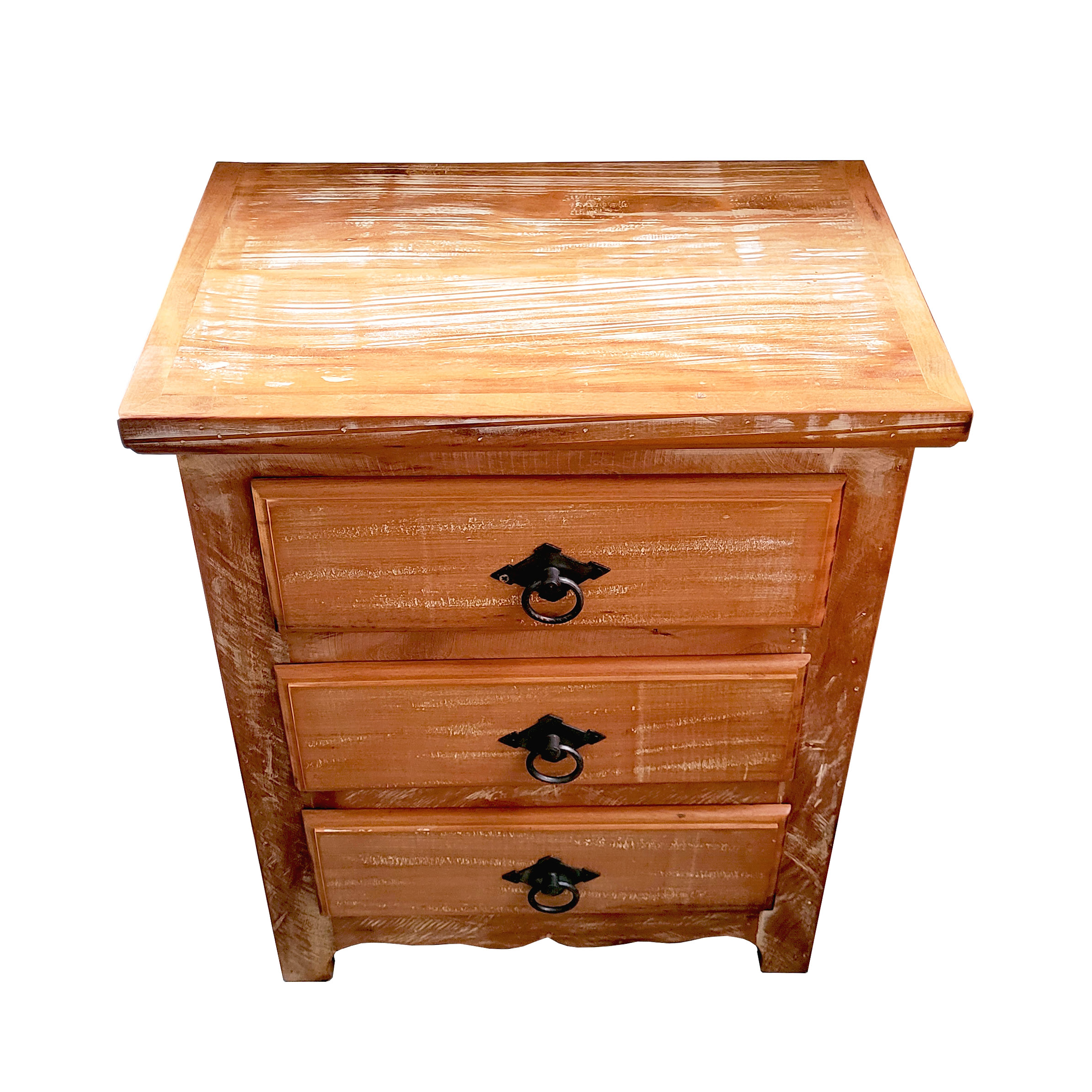 Mesa de Cabeceira Tiffany Em Madeira De Demolição - Cód 1720