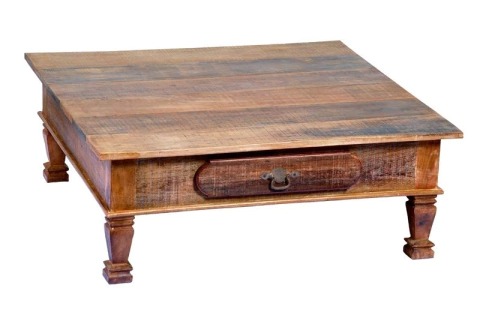 Mesa de Centro Rústica Nikko em Madeira de Demolição - Cód 1801