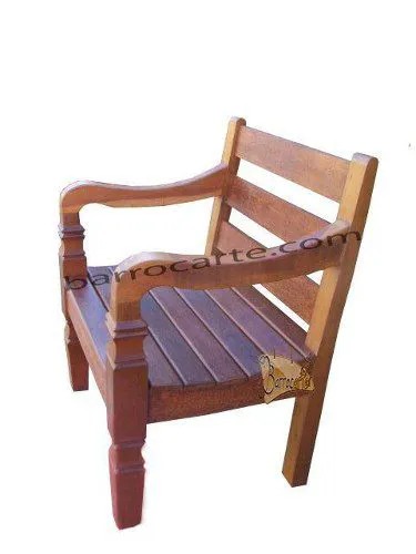 Poltrona Rústica Semplice em Madeira de Demolição - REF 1099