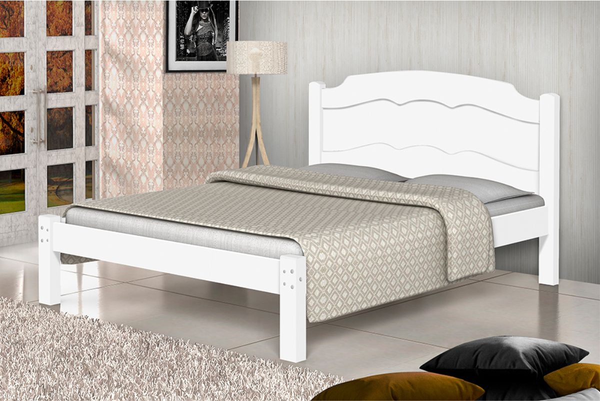 Cama Casal Maia Branco