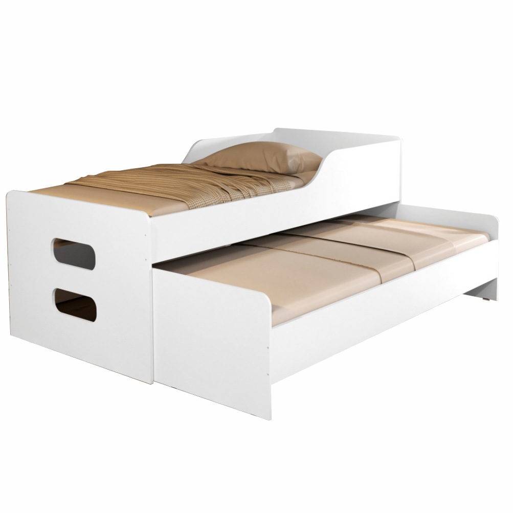Cama com Auxiliar Veneza Branco com Colchão