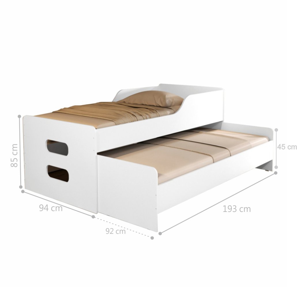 Cama com Auxiliar Veneza Branco com Colchão
