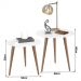 Conjunto de Mesas de Apoio e Lateral Teles Branco