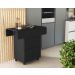 Mesa Retrátil Ana com Banquetas - Preto