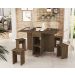 Mesa Retrátil com Banquetas Castanho