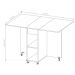 Mesa Retrátil com Banquetas Preto