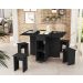 Mesa Retrátil com Banquetas Preto