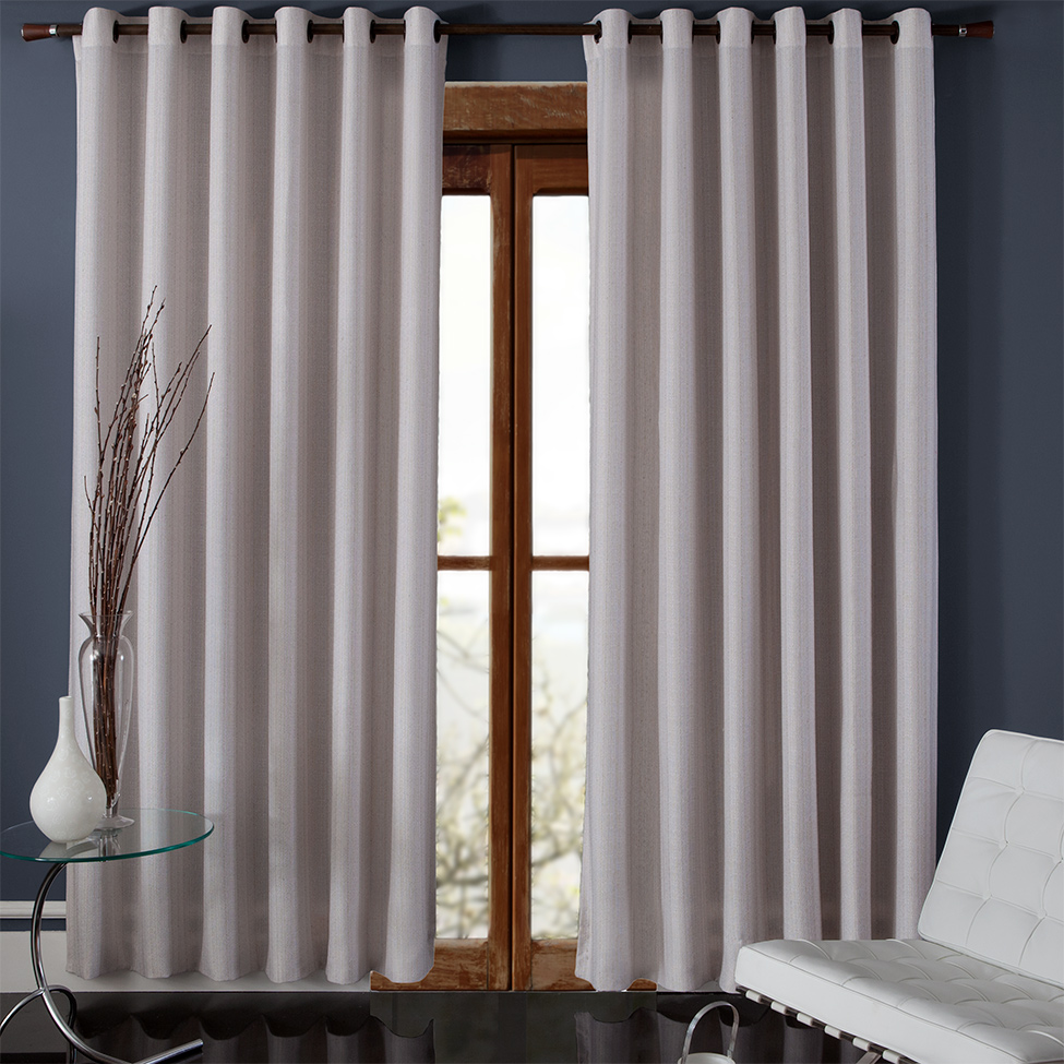 Cortinas com Ilhós Madras Cru (180x260)