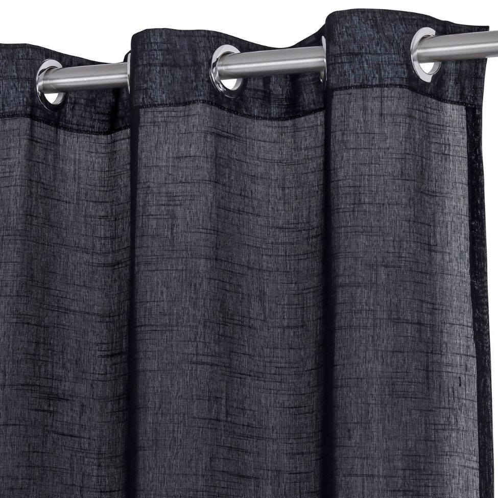 Cortina Blackout com Ilhós Hermes Duaplex 260x170 cm Preta