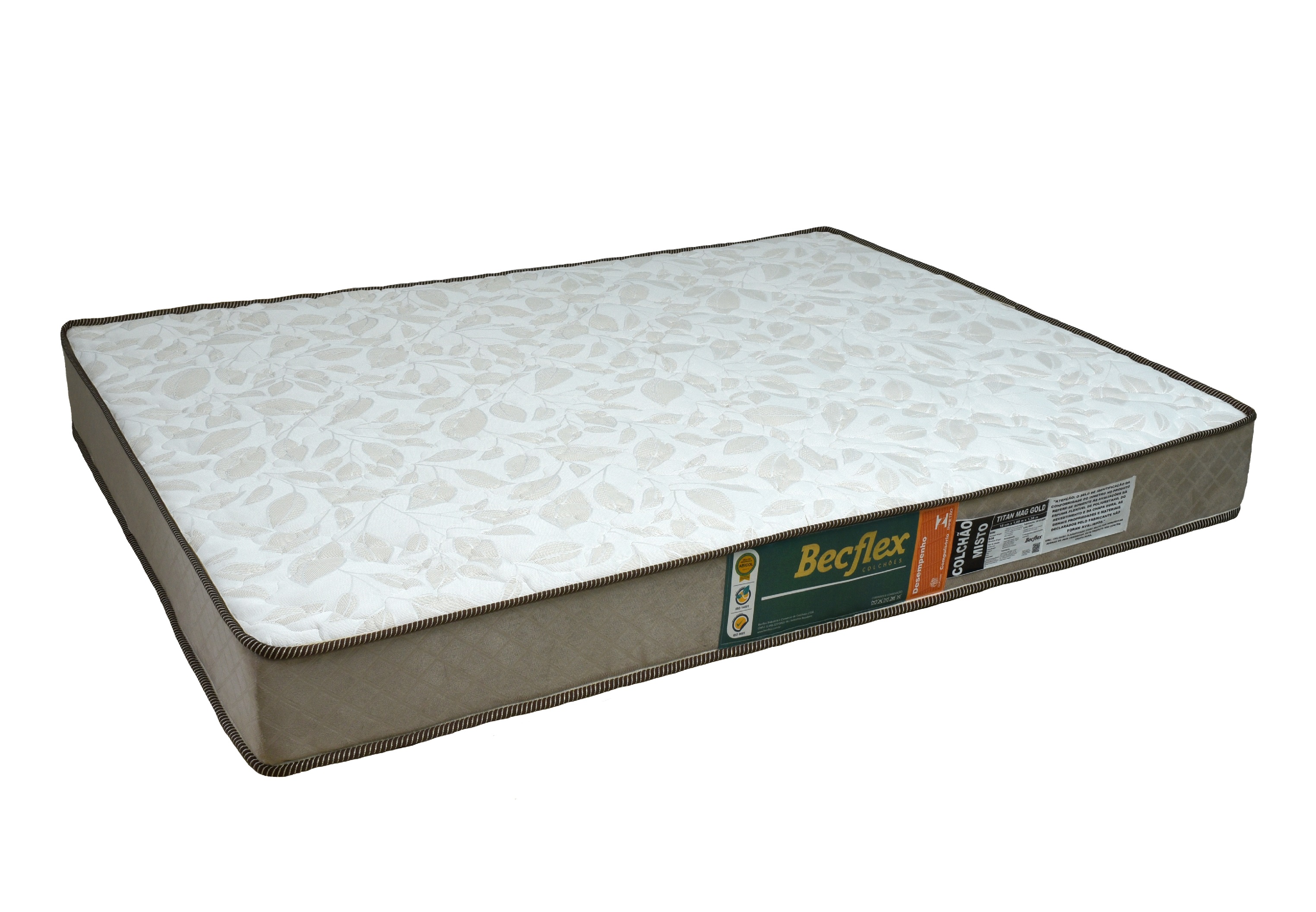 Colchão Espuma Becflex Titan Mag Gold Solteiro 0,88 cm Firme