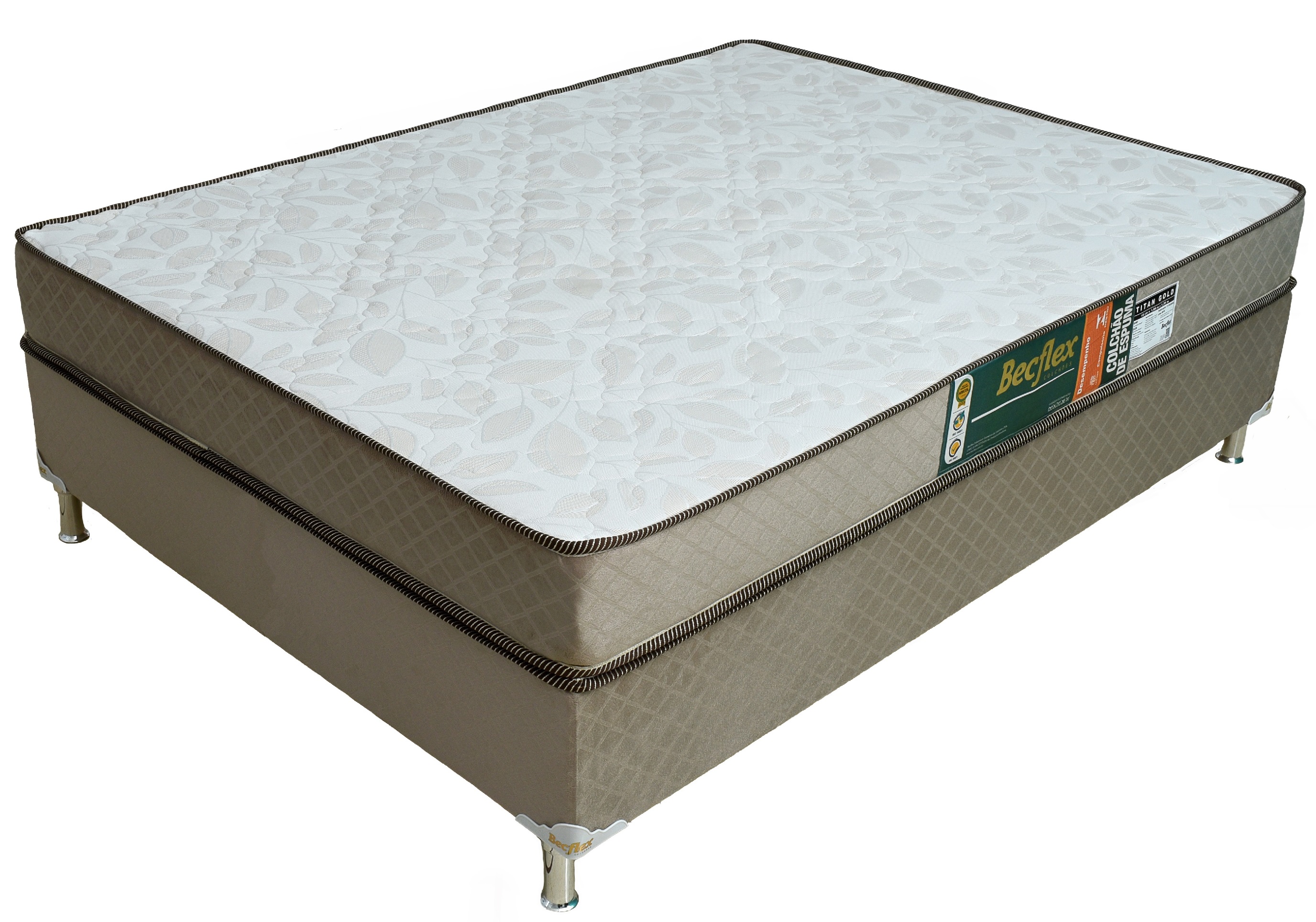 Conj. (Box + Colchão) Becflex Titan Gold Casal 1,38 m