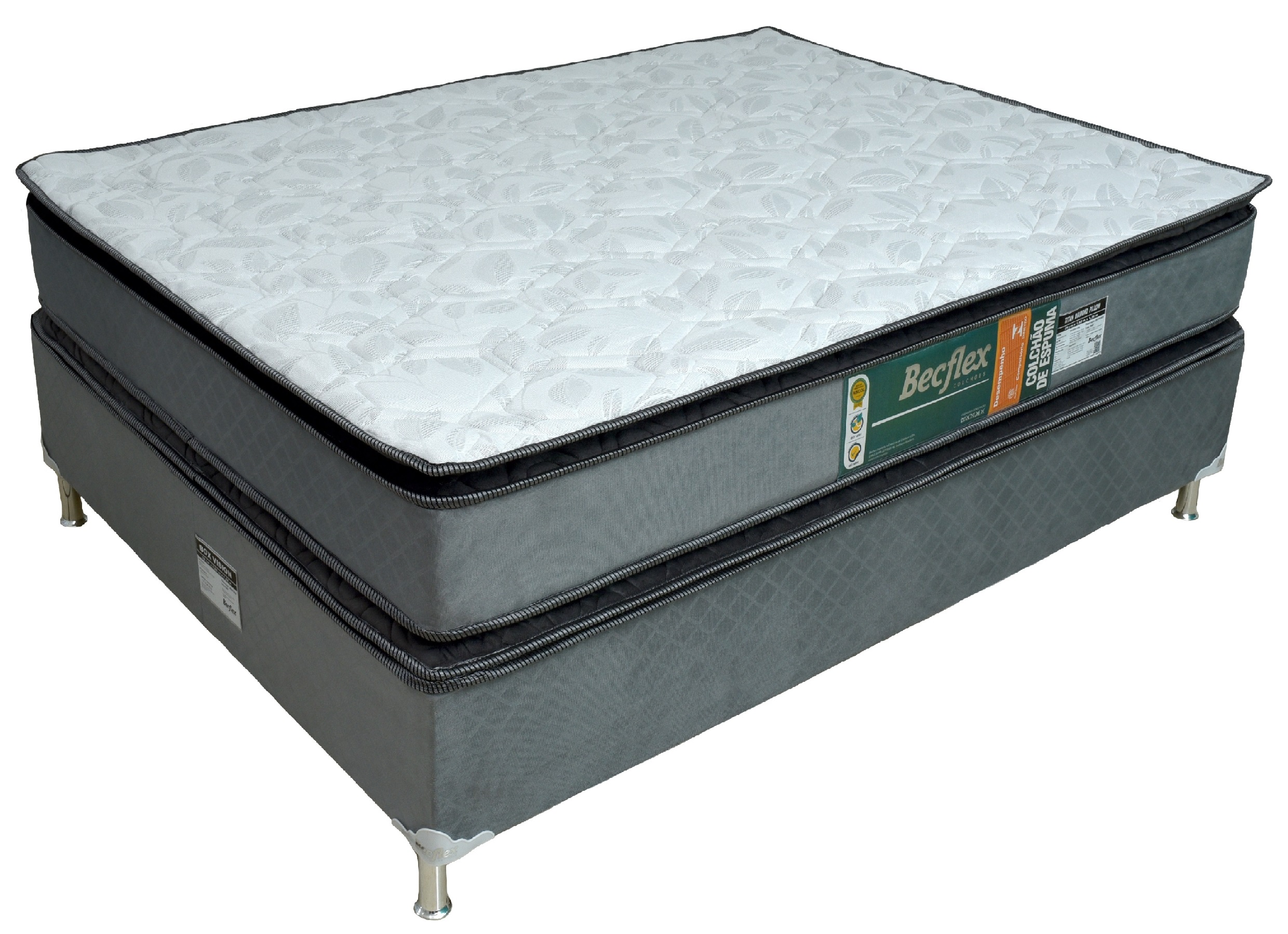 Conj. (Box + Colchão) Becflex Titan Pillow Viúva 1,28 m