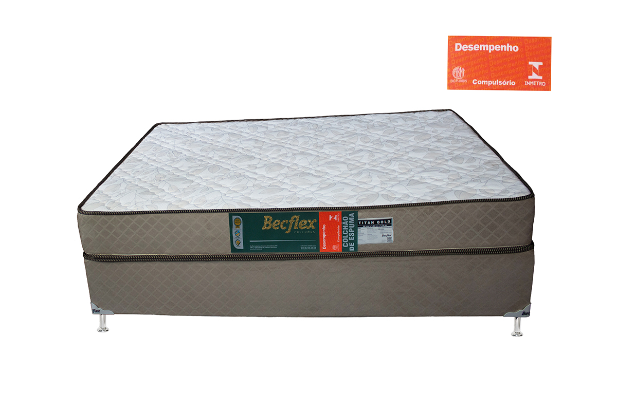 Conj. (Box + Colchão) Becflex Titan Viúva 1,28 m