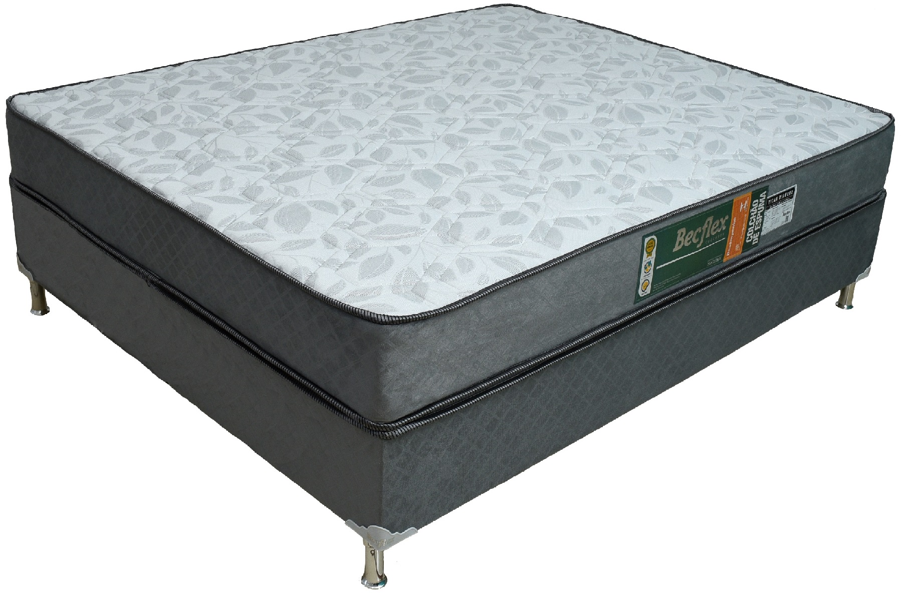 Conj.( Box + Colchão) Becflex Titan Diamond Viúva 1,28 m
