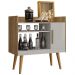 Aparador Bar Cafe 1 Porta Cafe 71 cm Naturalle Off White BECHARA