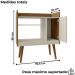 Aparador Bar Cafe 1 Porta Cafe 71 cm Naturalle Off White BECHARA