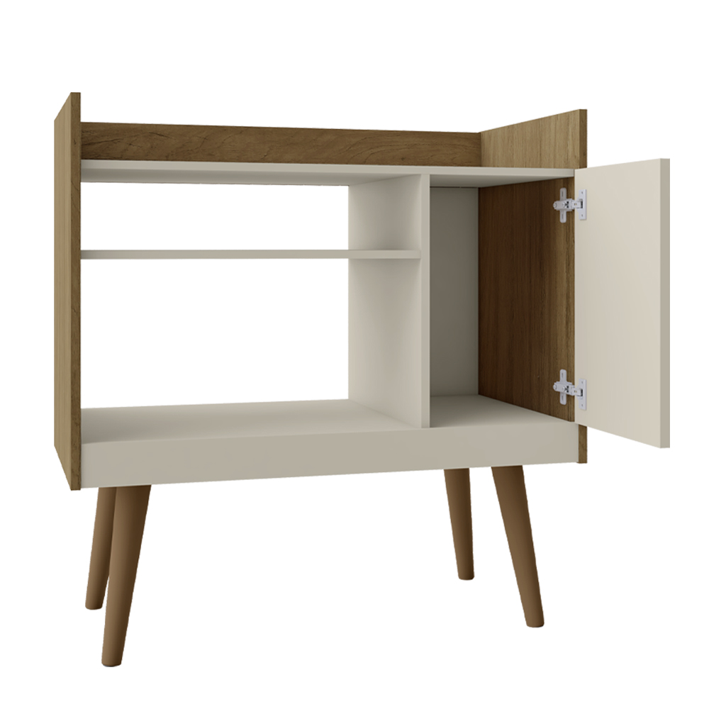 Aparador Bar Cafe 1 Porta Cafe 71 cm Naturalle Off White BECHARA