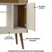 Aparador Bar Cafe 1 Porta Cafe 71 cm Naturalle Off White BECHARA