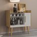 Aparador Bar Cafe 1 Porta Cafe 71 cm Naturalle Off White BECHARA