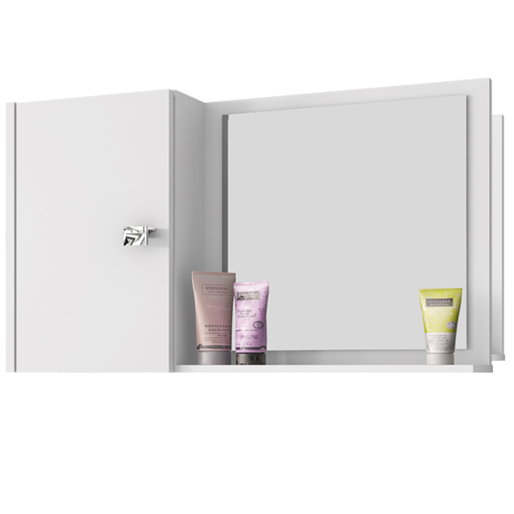 Armario Espelheira 1 Porta 57 cm Genova Branco BECHARA 