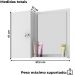 Armario Espelheira 1 Porta 57 cm Genova Branco BECHARA 