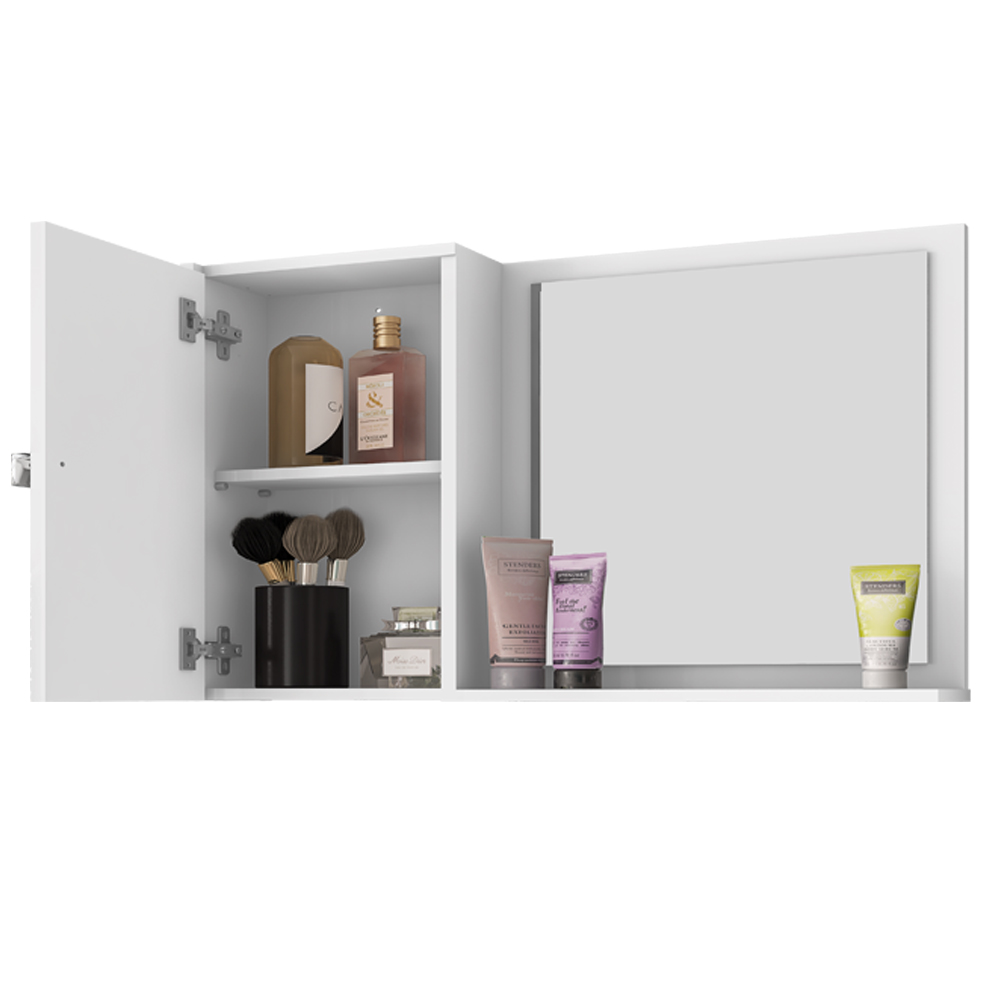 Armario Espelheira 1 Porta 57 cm Genova Branco BECHARA 